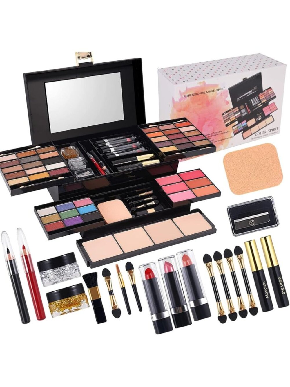 58 Color All-in-One Makeup Kit for Women & Girls - Eyeshadow, Lipstick, Blush